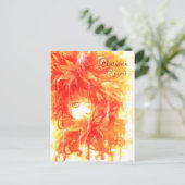 Herbstgeist Postkarte (Stehend Vorderseite)