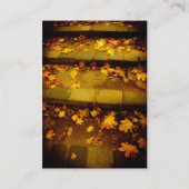 Herbstgelb-Blätter Visitenkarte (Rückseite)