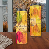 Herbstgelb-braune Blätter Herbst Inspiration Thermosbecher