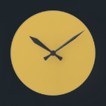 Herbstgelb Runde Wanduhr<br><div class="desc">Herbstgelbe Maueruhr von Gerson Ramos.</div>