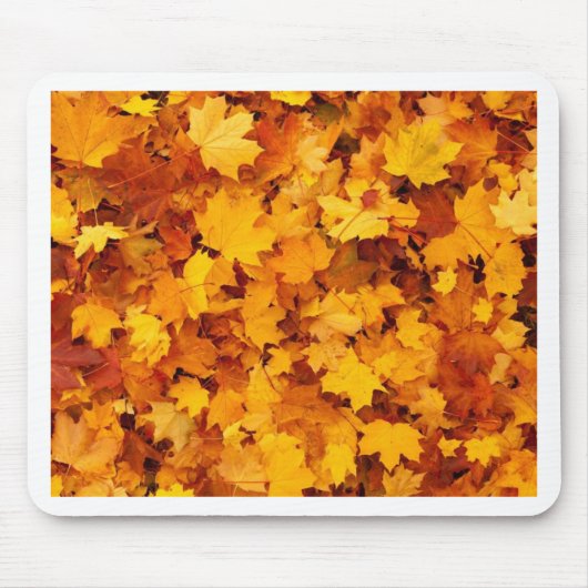Herbstgelbe Ahornblätter Mousepad (Vorne)