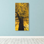 Herbstgelbe Baum-Malerei Leinwanddruck (Insitu (Holzboden))