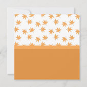 Herbstgelbe Blätter Hochzeit lädt ein Einladung (Rückseite)