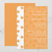 Herbstgelbe Blätter Hochzeit lädt ein Einladung (Vorne/Hinten)