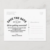 Herbstgelbe Blätter Save the Date Postkarte (Rückseite)