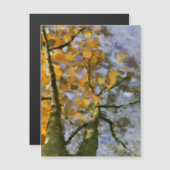Herbstgelbe Blätter Wasserfarben Magnetkarte (Vorne/Hinten)