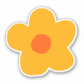 Herbstgelbe Blume Aufkleber (Vorderseite)