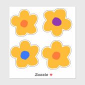 Herbstgelbe Blumen Aufkleber (Blatt)