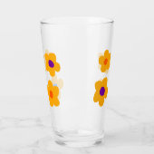 Herbstgelbe Blumen Glas (Links)