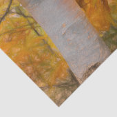 Herbstgelbe Sketch Art Forest Blätter Birch Tree Seidenpapier (Ausschnitt)