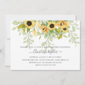 Herbstgelbe Sonnenblumendusche Einladung (Vorderseite)