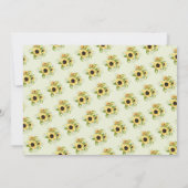 Herbstgelbe Sonnenblumendusche Einladung (Rückseite)