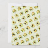 Herbstgelbe Sonnenblumendusche Einladung (Rückseite)