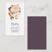 Herbstgelber Blush Elegantes Blumengiftregister Begleitkarte (Vorne/Hinten)