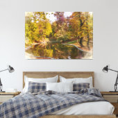 Herbstgelber Park Reflektion Farbe Leinwanddruck (Insitu (Schlafzimmer))