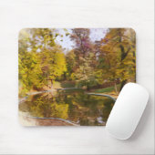Herbstgelber Park Reflektion Farbe Mousepad (Mit Mouse)