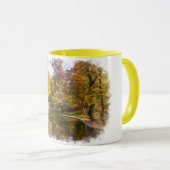 Herbstgelber Park Reflektion Farbe Tasse (VorderseiteRechts)