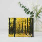 Herbstgelbwald Postkarte (Stehend Vorderseite)