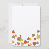 Herbstgemeißelbaum und Blätter Einladung zur Hochz (Rückseite)