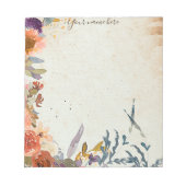 Herbstgemischte Aquarellfarben personalisiert Noti Notizblock (Vorderseite)