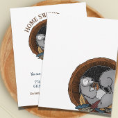 Herbstgemütliches Eichhörnchen, neue Adresse Ankündigung