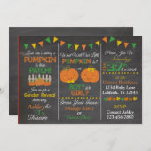 Herbstgender-Aufklärung Einladung (Vorne/Hinten)