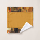Herbstgeometrisches Badetuch Set (Waschlappen)