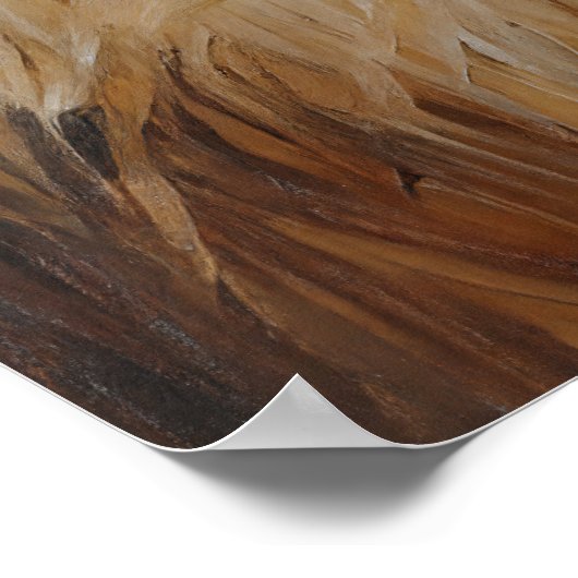 Herbstgerstenmalerei, Vintage Kunst, Poster (Ecke)