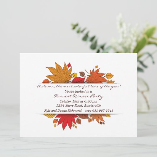 Herbstgeschenke Einladung (Stehend Vorderseite)