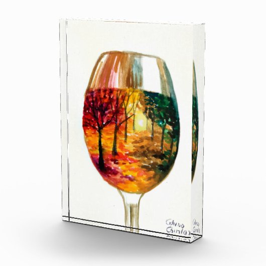 Herbstgeschichte bei einem Glas Wein Fotoblock (Rechts)