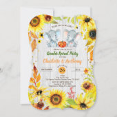 Herbstgeschlecht: Einladung zum SonnenblumenElefan (Vorderseite)