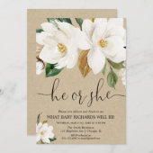 Herbstgeschlecht, rustikale Kraftblüte Einladung (Vorne/Hinten)