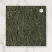 Herbstgeschnitzter Eichenbaum Land Rustikale Gastg Geschenkanhänger (Rückseite)