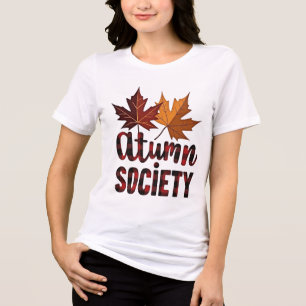 Herbstgesellschaft Ahornblätter Herbstdesign Tri-Blend Shirt