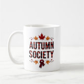 Herbstgesellschaft - Karierte Fallgestaltung Kaffeetasse (Links)
