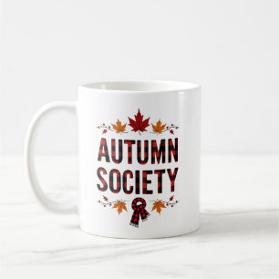 Herbstgesellschaft Karo-Buchstaben Personalized Kaffeetasse