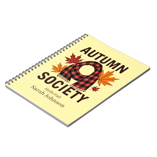 Herbstgesellschaft - Personalisierte Karierte Buch (Linke Seite)