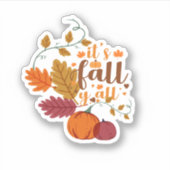 Herbstgestaltung Aufkleber (Vorderseite)