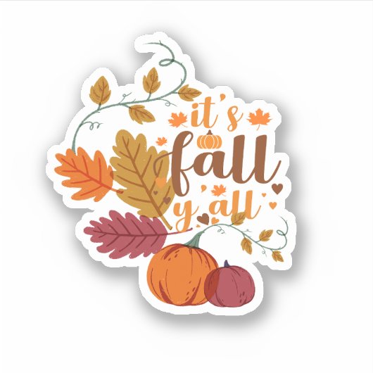 Herbstgestaltung Aufkleber (Vorderseite)