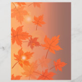 Herbstgestaltung mit Ahorn-Blätter und Bukett-Effe (Rückseite)