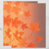Herbstgestaltung mit Ahorn-Blätter und Bukett-Effe (Vorne/Hinten)