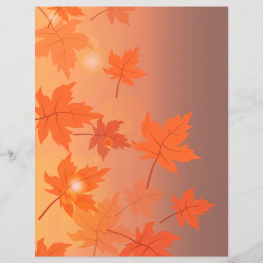 Herbstgestaltung mit Ahorn-Blätter und Bukett-Effe (Vorderseite)