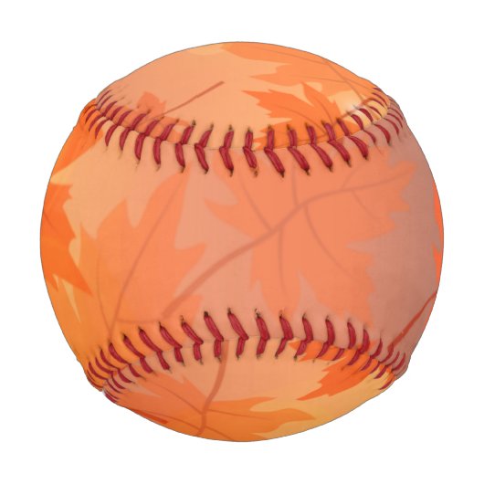 Herbstgestaltung mit Ahorn-Blätter und Bukett-Effe Baseball (Rückseite)