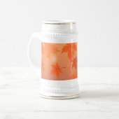 Herbstgestaltung mit Ahorn-Blätter und Bukett-Effe Bierglas (Vorderseite Links)