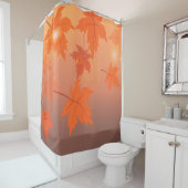 Herbstgestaltung mit Ahorn-Blätter und Bukett-Effe Duschvorhang (Beispiel)