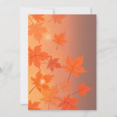 Herbstgestaltung mit Ahorn-Blätter und Bukett-Effe Einladung (Rückseite)