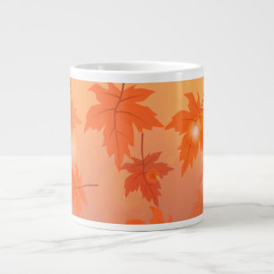 Herbstgestaltung mit Ahorn-Blätter und Bukett-Effe Jumbo-Tasse