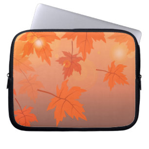 Herbstgestaltung mit Ahorn-Blätter und Bukett-Effe Laptopschutzhülle