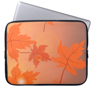 Herbstgestaltung mit Ahorn-Blätter und Bukett-Effe Laptopschutzhülle