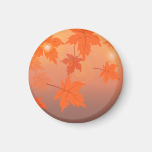 Herbstgestaltung mit Ahorn-Blätter und Bukett-Effe Magnet